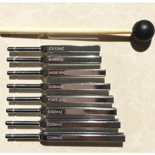 8 pcs refined tuning fork 256hz/288/320/341/384/426/480/512hz