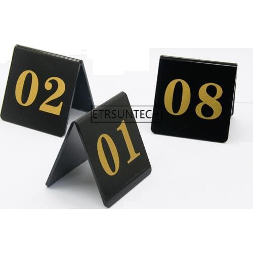 Acrylic Table Number Cards Wedding Restaurant Cafe Bar Table Numbers Stick Set For Wedding Birthday Party Supplies 1-100