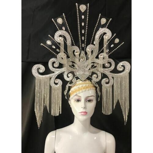 Latin dance Samba accessories Fashion exquisite headdress feathers Delicate dance shows accessories