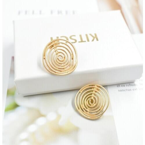 Big Round Drop Earrings Wire Spiral Earrings Geometric Metal Maze Exaggerated Wedding Party Jewelry Pendientes