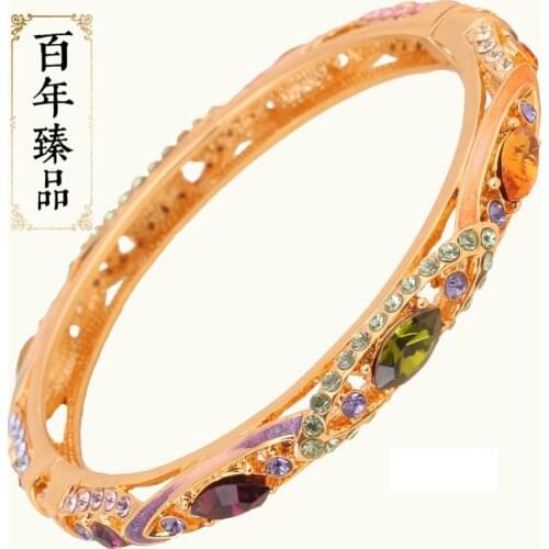 Export decoration new cloisonne Chinese style bracelet 24 k gold electroplating bracelet hot style of direct selling