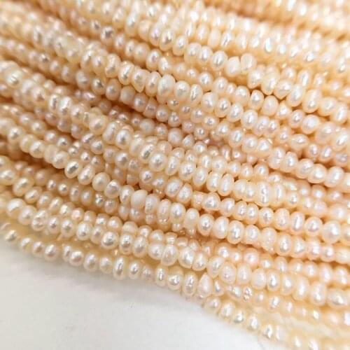 Natural Freshwater Pearl 3mm Beaded High Quality Rice Shape Punch Loose Beads for Make Jewelry DIY Bracelet Necklace Accessories