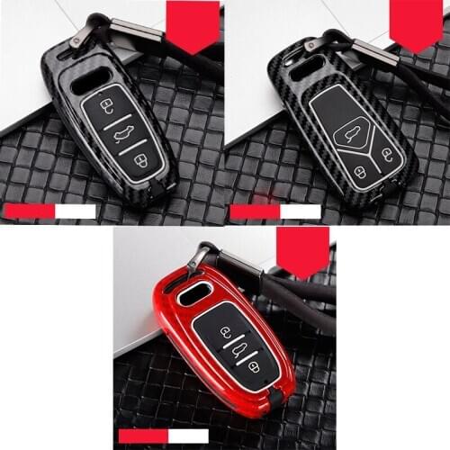 Zinc Alloy Car Key Case Cover for Audi A1 A4 A5 A6 A7 A8 B6 B7 B8 B9 TT TTS 8S SQ5 A4L A6L Q3 Q5 Q7 S5 S6 S7 Car Accessories