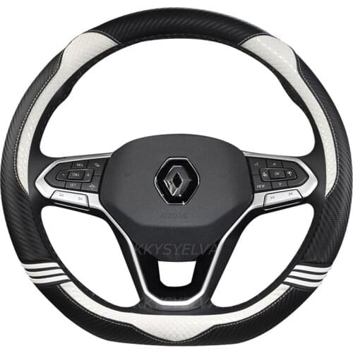 For Renault Trafic Car Steering Wheel Cover Microfiber Leather + Carbon Fiber Fashion Auto Accessories