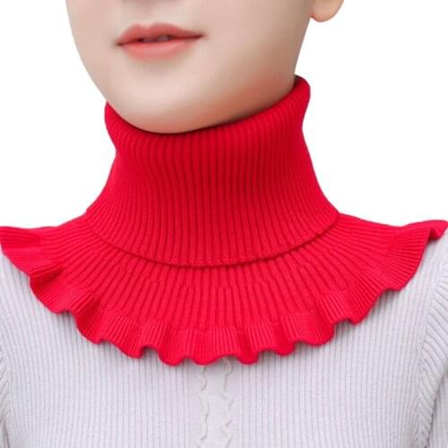 Wild Womens Pullover Collar Fake Collar Turtleneck Neck Half Top Mock Blouse Collar Knitted Neck Warmer For Women Girls