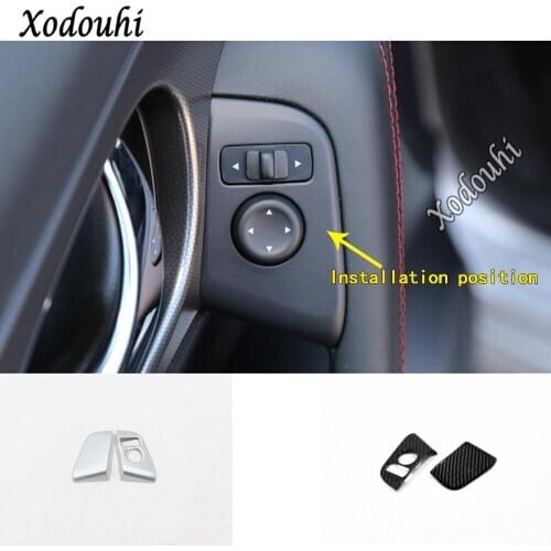 For Nissan Qashqai 2019 2020 Car Detector Stick ABS Chrome Rearview Side Glass Mirror Switch Button Trim Frame Lamp 1pcs
