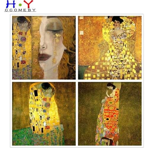 The work of Viennese Secessionist painter Gustav Klimt (Gustav Klimt) abstract 5D diamond painting modern mosaic mural poster