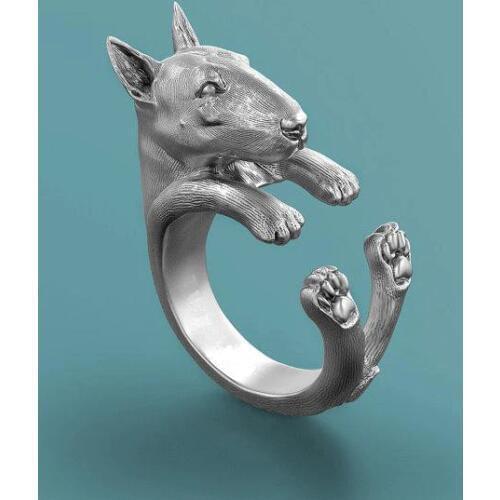 Bull Terrier Ring Free Adjustable Size Puppy Ring and all Pet Lovers Dog Ring