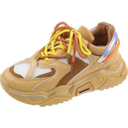 Llogai Autumn Woman Platform Sneakers Tenis Female Chunky Casual Shoes Luxury Designers Fashion Vulcanized Shoes Women Sneaker