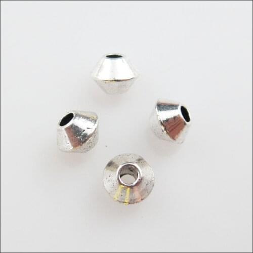 Fashion 150Pcs Tibetan Silver Color Tiny Cone Spacer Beads Charms 5mm