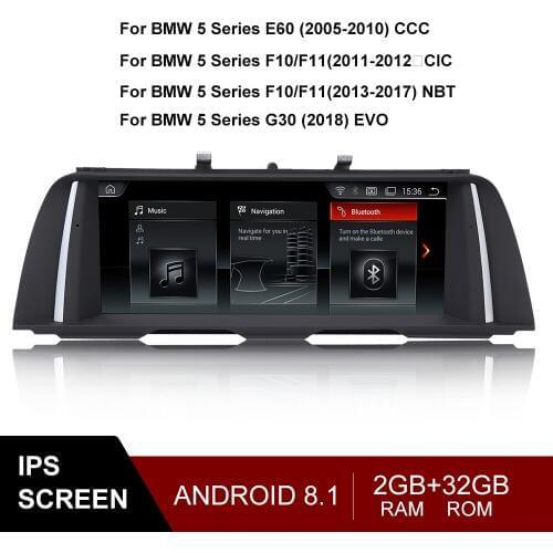Android 8.110.25" all in one touch IPS Car Radio GPS for BMW 5 series E60 F10 F11 G30 CIC CCC NBT EVO Car Multimedia Player