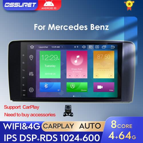 Android 10 4G 64G Car GPS For Mercedes Benz ML GL W164 ML350 ML500 GL320 X164 GL350 GL450 Radio Player Stereo Navigation NO DVD