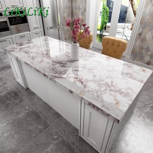 Kitchen Oil-proof Marble Wallpaper Waterproof Vinyl Wall Sticker Cabinet Dinner Table DIY Self Adhesive Contact Paper Room Decor
