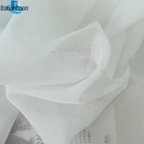 New Flax Sheer Curtains Tulle For Living Room Windows For Bedroom Kitchen Drapes Home Textiles Fabric