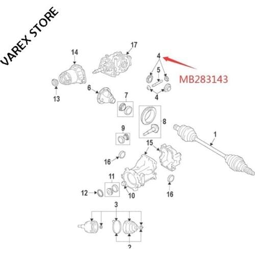 Planet tooth for M-itsubishi Outlander OEM: MB283143