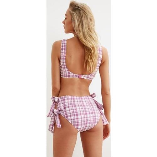 Trendyol Textured Lacing High Detailed Bel Bikini Bottom TBESS21BA0153