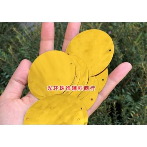 Sewing supplies 50mm Golden pearl piece wedding decoration sequins yellow flash DIY bead curtain material