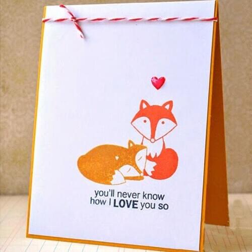 Hello Friend Fox Clear Stamps for DIY Scrapbooking Card Making Crafts Fun Decoration Transparent Stempels Silicone Seal