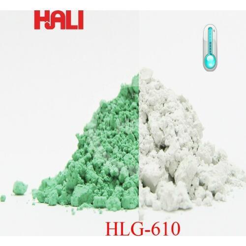 Thermochromic pigment,thermochromic powder,item:HLG-610,color:grass green,activate temperature:33centigrade,1lot=10gram in a bag