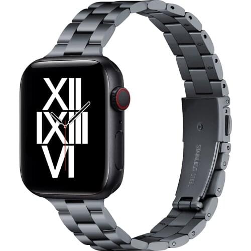 Slim strap for Apple Watch Band 40mm 44mm 38mm 42mm 44 mm Girl/Women Ultra-thin Metal bracelet for iwatch serie 6 5 4 3 se band