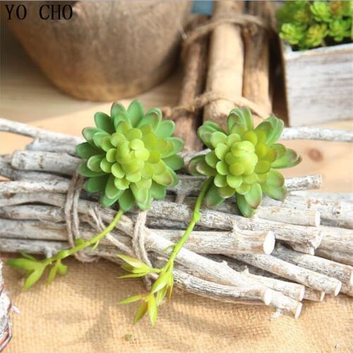 YO CHO 1PC High Quality Artificial Succulent Lotus Plant Home Garden Office Backyard Decor DIY Fake Flower Outdoor Decoration
