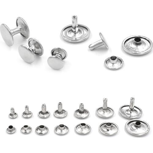 100sets/lot 5mm-15mm Metal rivets Buttons Snaps Metal nails Luggage rivets Clothing & Accessories Double-sided rivets
