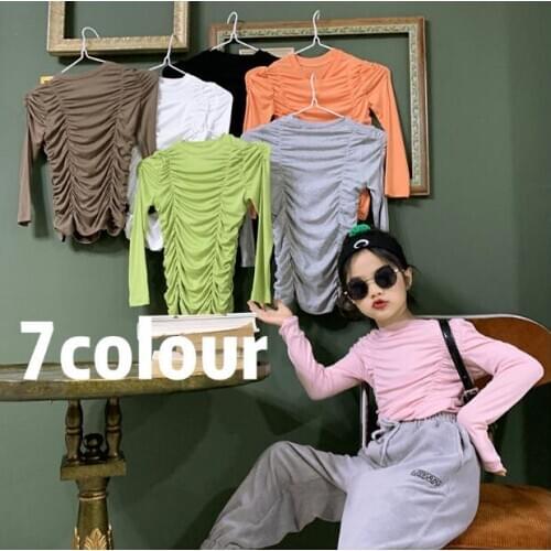 2020 hot sale girls t-shirt cotton fashion autumn girls top 4-10t F531