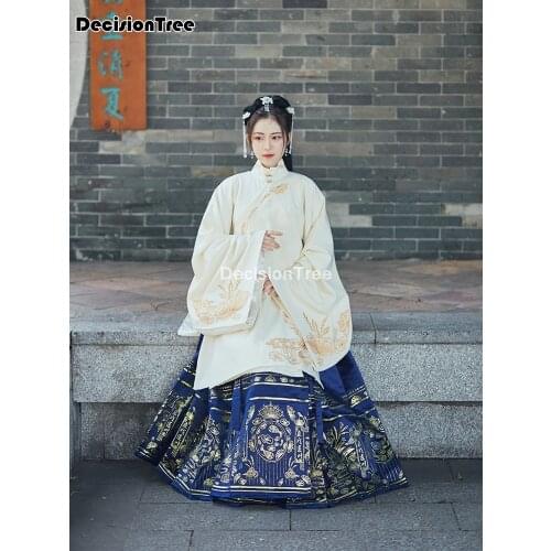 2021 female outfits folk dance hanfu women vintage retro fairy chinese traditional clothes traditional folk dance clothes