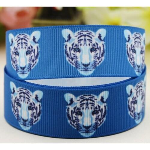 22mm 25mm 38mm 75mm Tiger Cartoon pattern printed Grosgrain Ribbon party decoration 10 Yards X-04078