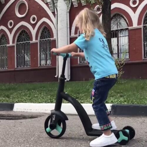 3 In 1 Balance Bike Childrens Scooters 1-3-6-year-old Baby Tricycle Can Ride Treadmill