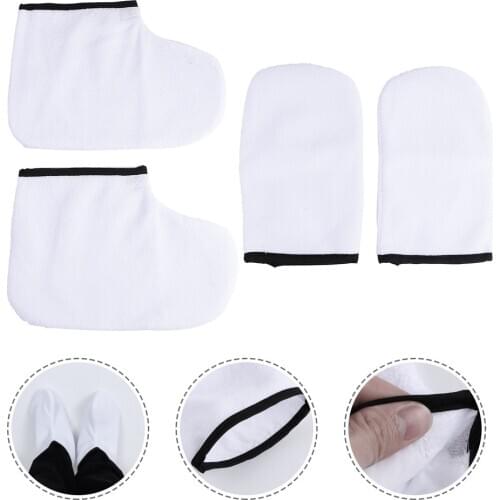 4pcs Paraffin Wax Glove and Bootie Paraffin Wax Mitts for Hand and Feet