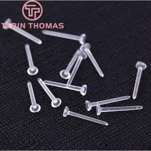 2g,about 150PCS Stick size:3MM white Plastic Stud Earring Diy Jewelry Findings Accessories