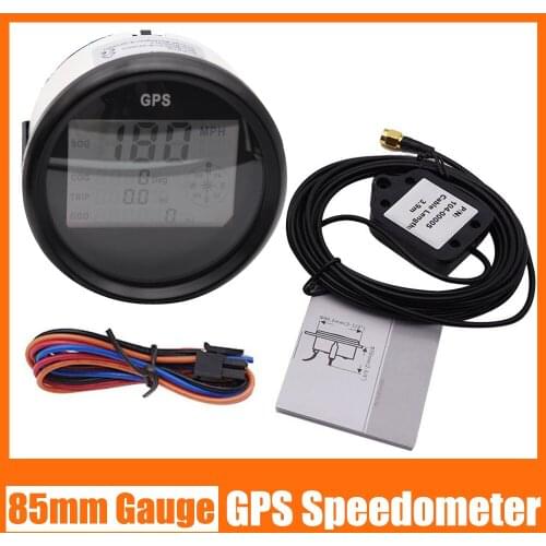 / 85mm GPS Speedometer Digital 0-999 Knots Km/h Mph Odomete 12V-24V For Marine Boat Truck Motorcycle Auto With Backlight
