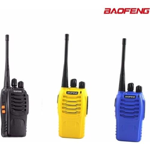 BAOFENG 888S UHF Ham Walkie Talkie Two Way Radio & PTT Earpiece with Mic Four Colors Entry level Interphone for Outdoor Sports