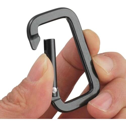 Hot 5cm Rectangle Shape Carabiner Alloy Climbing Buckle Key Chain Gift Practical Key Ring Safe Clasps Key Chain