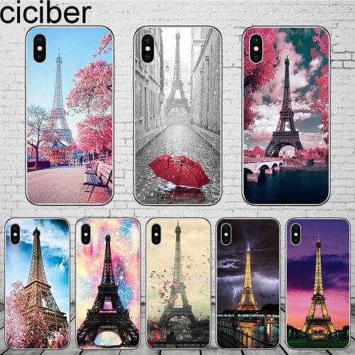 Ciciber Paris Eiffel Tower for iPhone 11 Pro Max Phone Case Cover For iPhone 7 8 6S Plus X XR XS Max Soft Silicone Coque Fundas