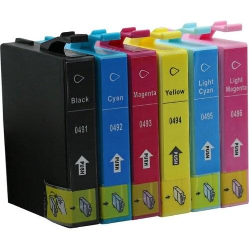 CNLINKCLR compatible Inkjet cartridgef for Epson T0491 Ink cartridge use for Epson R230 R210 R350 printer cartridge Full ink