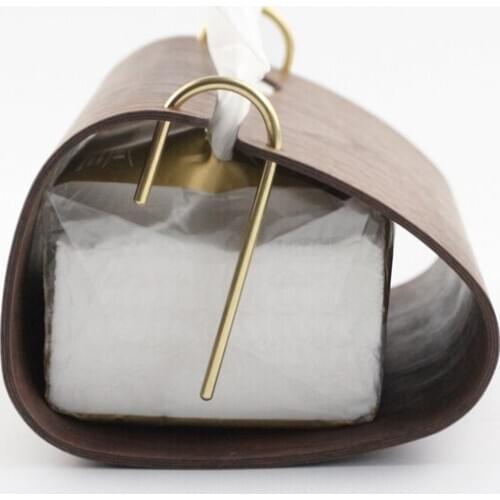 New Simple Nordic Home Bedroom Living Room Coffee Table Original Design Creative Solid Wooden Tissue Box For Pumping