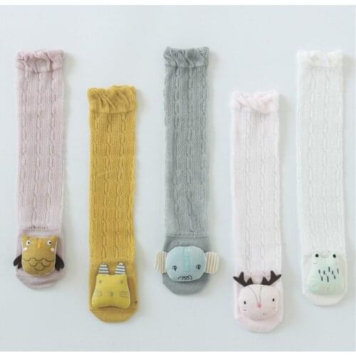 Baby Socks Over The Knee Socks Thin Mesh Socks Breathable Infant Newborn Socks Cute Cartoon Socks Doll Decorative Cotton Socks