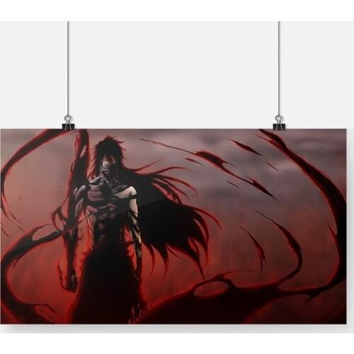 Ichigo Final Getsuga Tenshou Bleach Poster Framed Wooden Frame Canvas Painting Wall Art Decor Study Home Decoration Prints