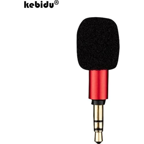Kebidu 3.5mm jack Mini Mic Microphone Plug Omni-Directional Recorder for Smart Phone Laptop PC Sound Card 3.5mm Aux
