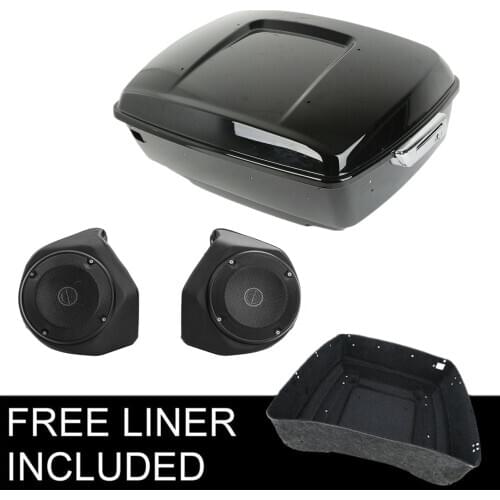 Motorcycle Painted King Pack Trunk Speakers For Harley Tour Pack Touring Street Glide Electra Glide Road King Street 2014-2020