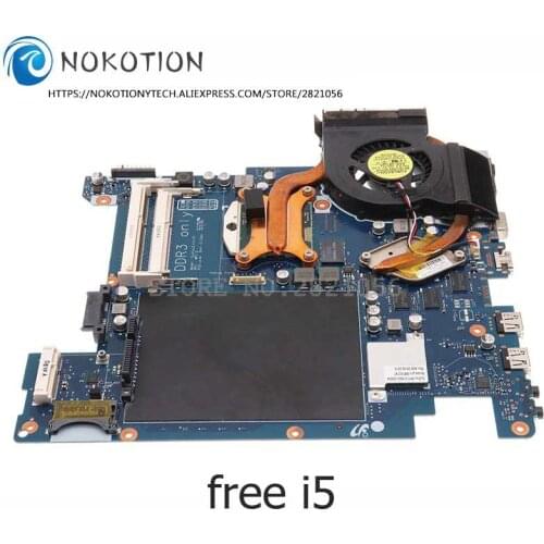 NOKOTION For SAMSUNG R480 R440 Motherboard HD5000 Free i5+heatsink BA41-01297A BA41-01298A BA41-01299A BA92-06989A BA92-06989B