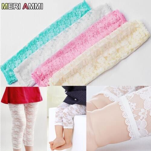 MERI AMMI Baby Girl Lace Clothing Kid Flower Princess leggings For 1-6 Year Girl