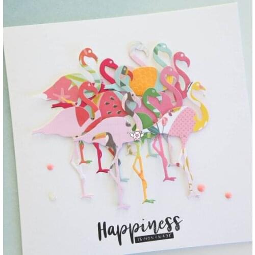 Mmao Crafts Metal Steel Cutting Dies New Flamingo decoration Stencil For DIY Scrapbooking Paper/photo Cards Embossing Dies