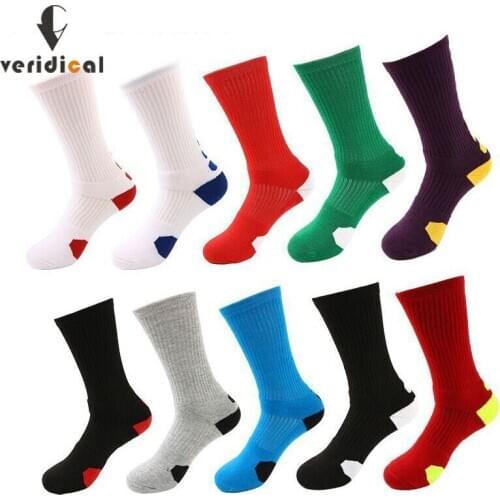 Hot New High Quality Mens Elite Basketball Socks Compression Outdoor Sports Cotton Towel Bottom Cycling Travel Socks EU 38-44