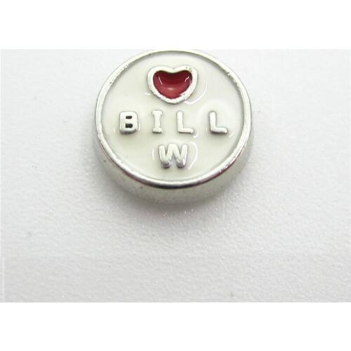 New arrive 20pcs/lot Love Bill W Floating Charms Living Glass Memory Lockets DIY Jewelry Charms Wholesale Charms