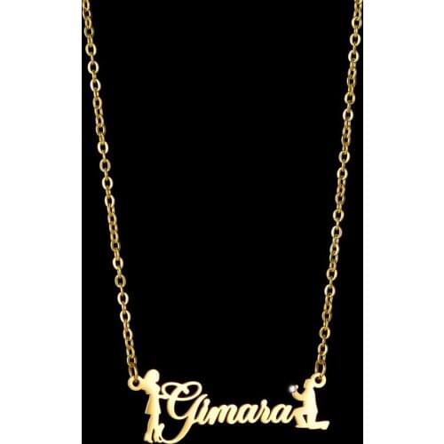 Stainless Steel Boy Girl Customized Name Necklace Personalized Letter Numbers With Crystal For Lover Sweet Jewelry Accessories