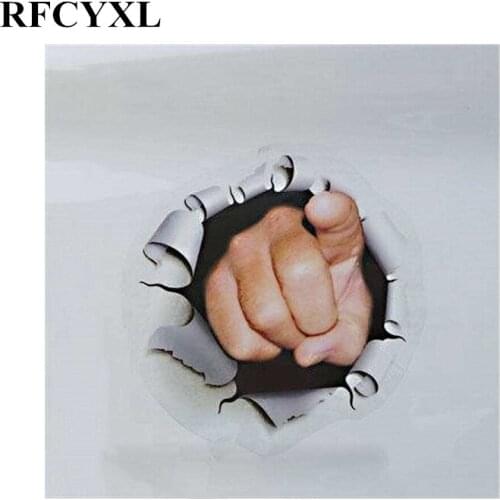 RFCYXL Lifelike 3D Man finger Car Sticker Creative modified stickers Waterproof Fashion Car Sticker Car Styling