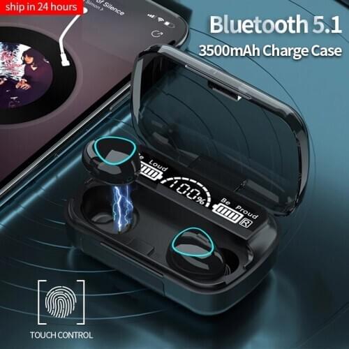 3500mAh TWS Wireless Headphones Bluetooth V5.1 Earphones Sports Earbuds HIFI Stereo Waterproof Touch Control LED Display Headset